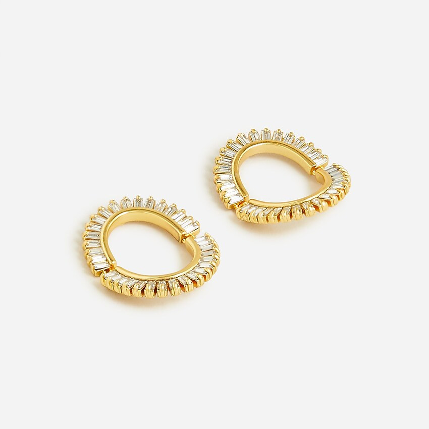 Crystal oval earrings | J. Crew US