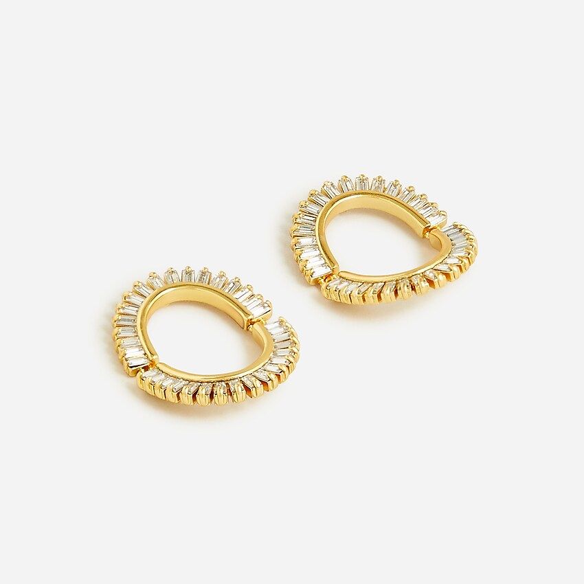 Crystal oval earrings | J.Crew US