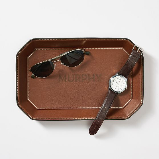 Geo Leather Catchall | Mark and Graham