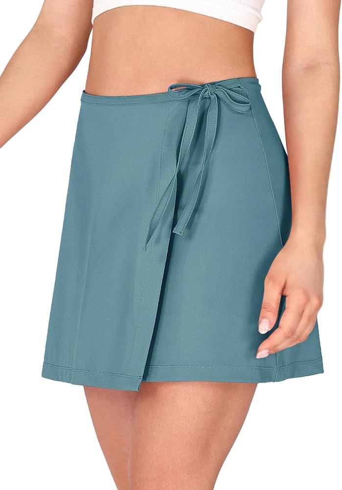 ODODOS Wrap Skorts for Women Built-in Shorts High Waist Tennis Skirts with Pockets for Casual Ath... | Amazon (US)
