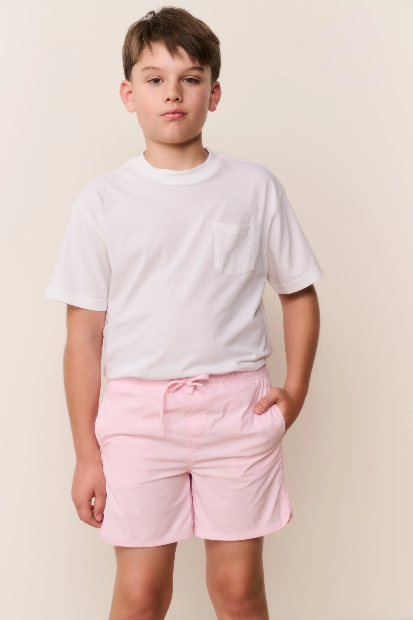 Boys Pink Swim Shorts | LoveShackFancy