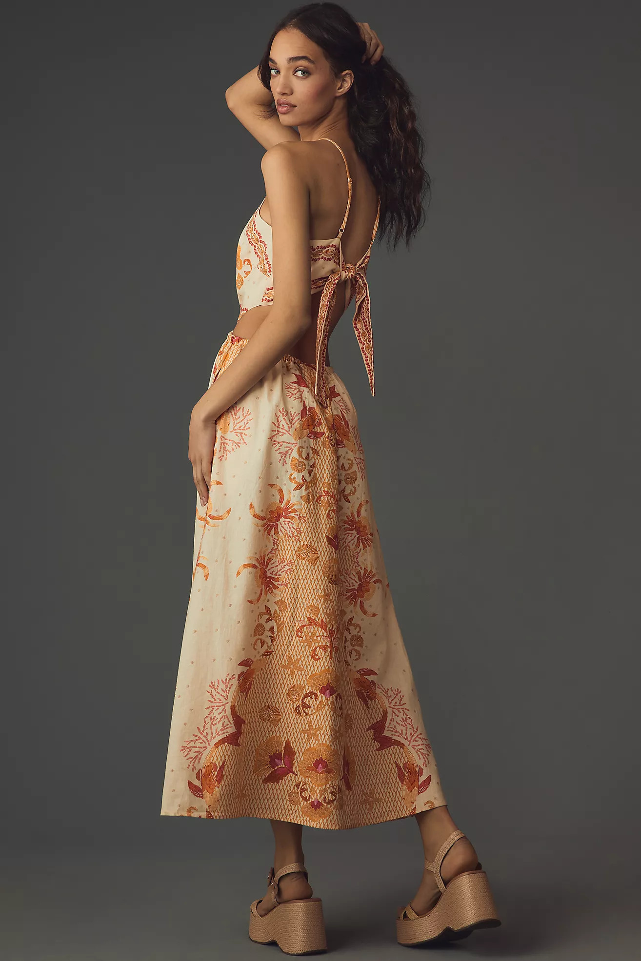 Farm Rio x Anthropologie Printed Halter Maxi Dress | Anthropologie (US)