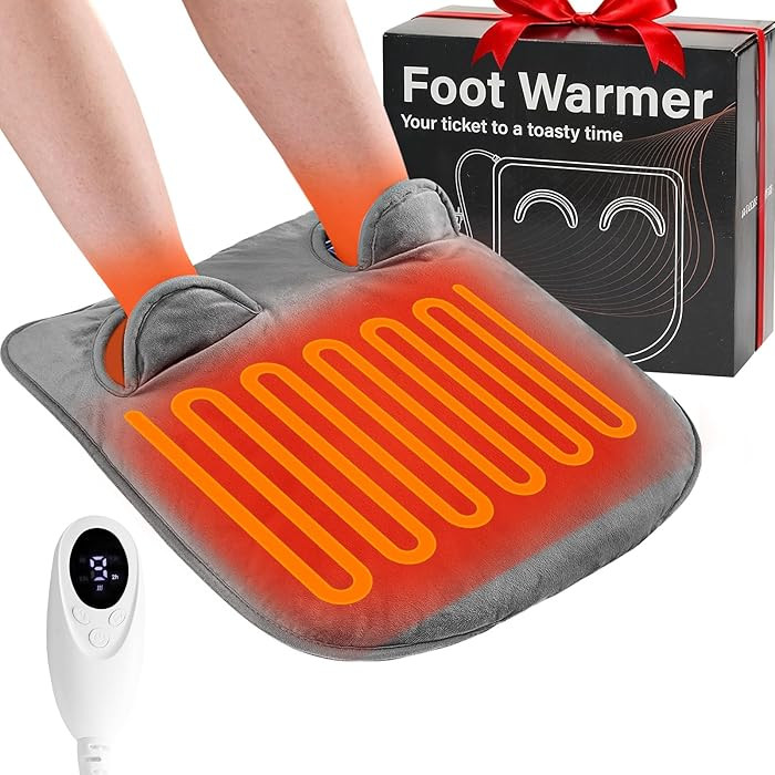 Electric Heated Foot Warmer Double Sided Feet Warmers for Women Men,Foot Warmer Under Desk,9Level... | Amazon (US)