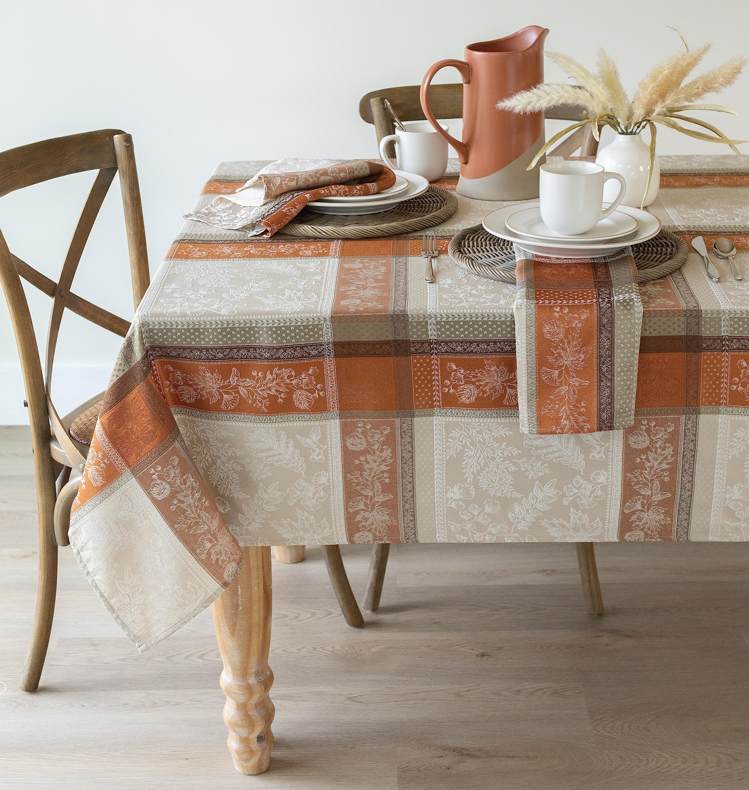 Benson Mills Heirloom Harvest Yarn Dyed Jacquard Fabric Table Cloth, Fall, Harvest and Thanksgivi... | Amazon (US)