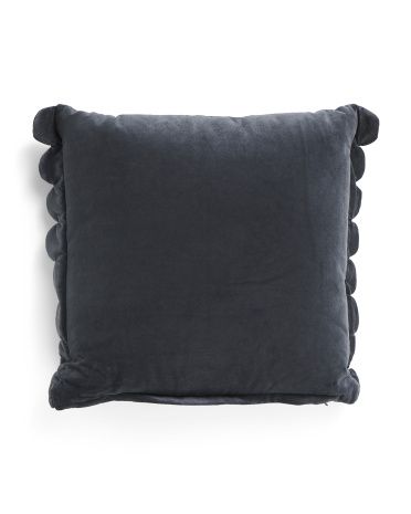 20x20 Reversible Cotton Velvet Pillow With Scallop Edge | TJ Maxx