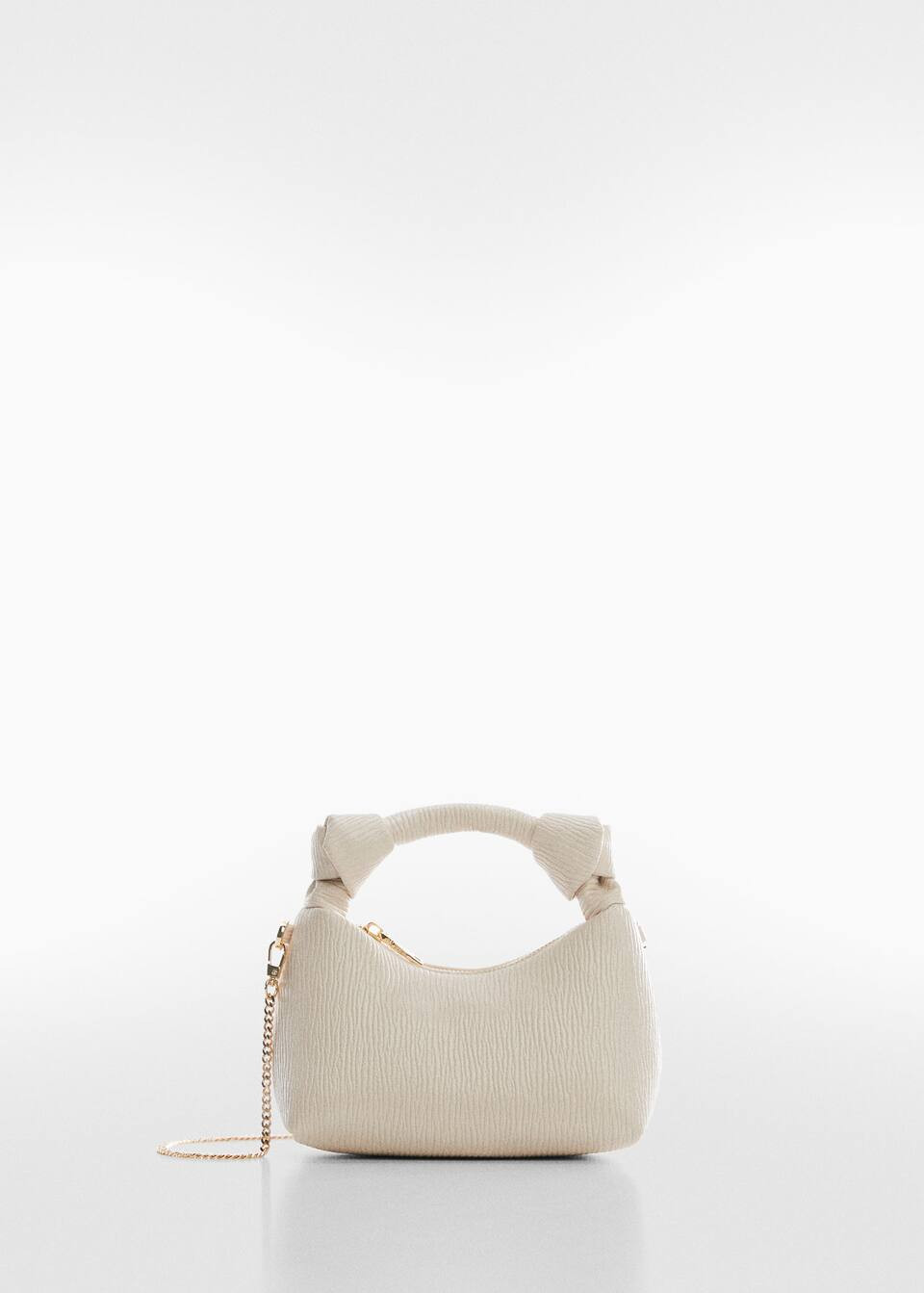 Textured knot handle bag -  Women | Mango United Kingdom | MANGO (UK)