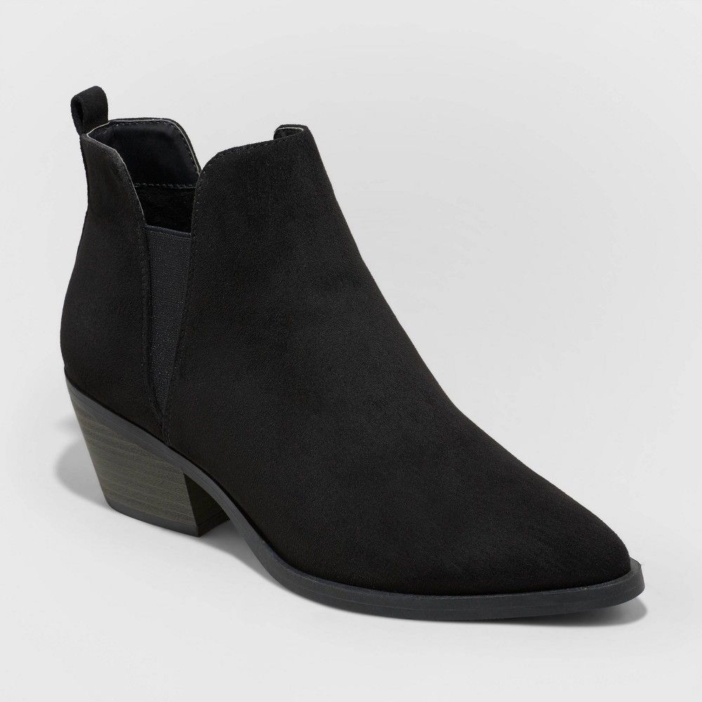 Women's Sylvie Ankle Boots - Universal Thread Black 12 | Target