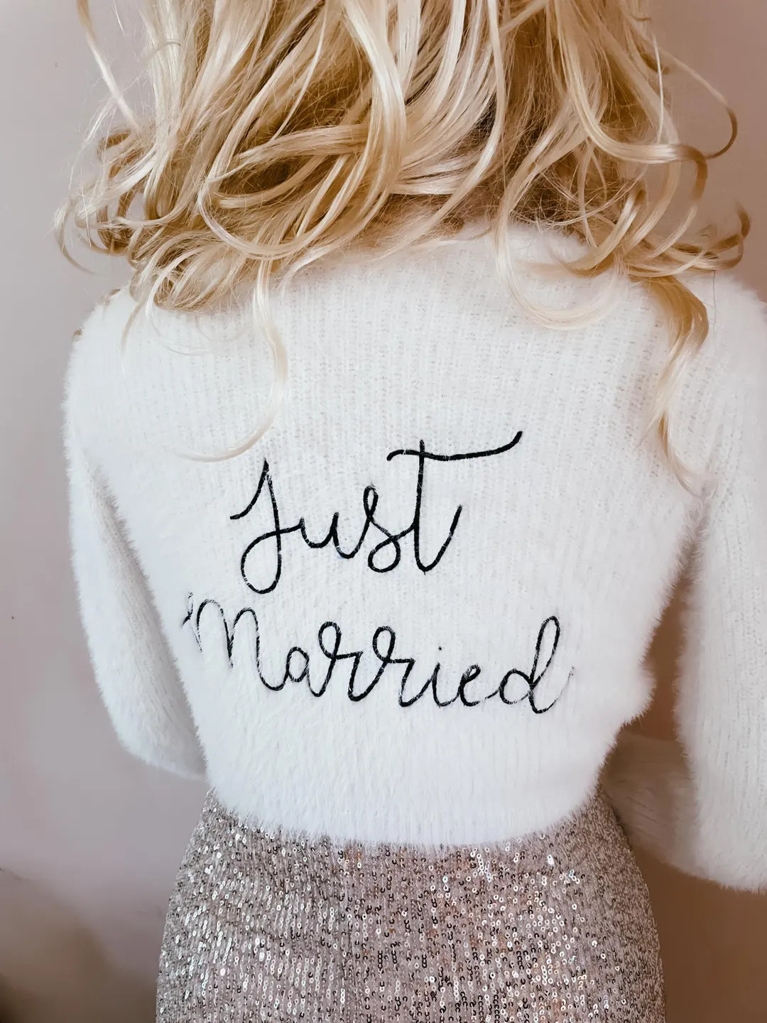 Just Married Bridal Cardigan | Embroidered Bride Sweater | Bride Getting Ready Outfit | Soft Ivor... | Etsy (US)