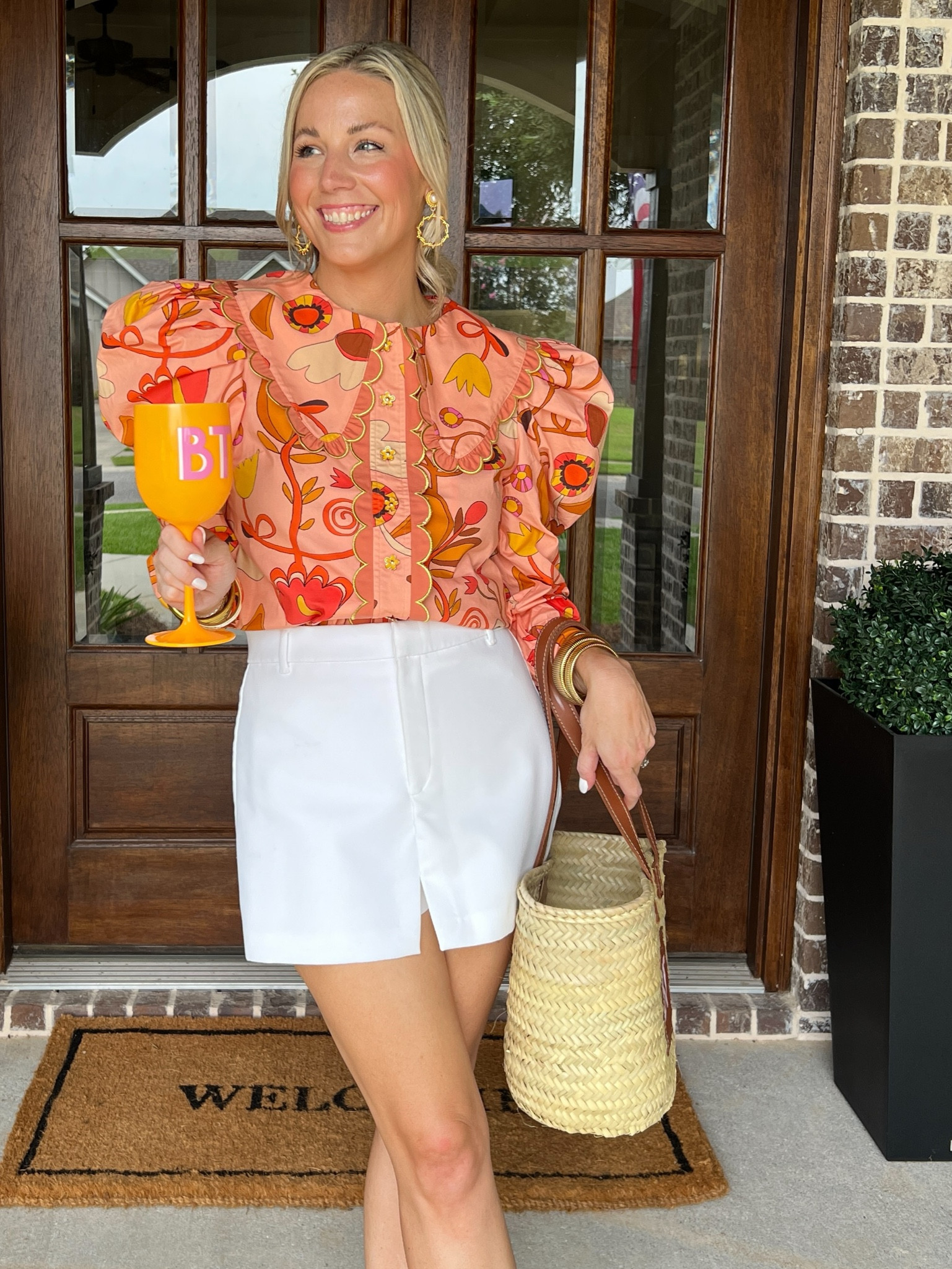 Dinner outfit 
Top: Celia B
Skort: old Zara
Shoes: Target
Bag and wine glass: sprinkled with pink
Earrings: party favor vintage
Bangles: Budha and kiss me Kate 

#LTKStyleTip #LTKFindsUnder100 #LTKSaleAlert