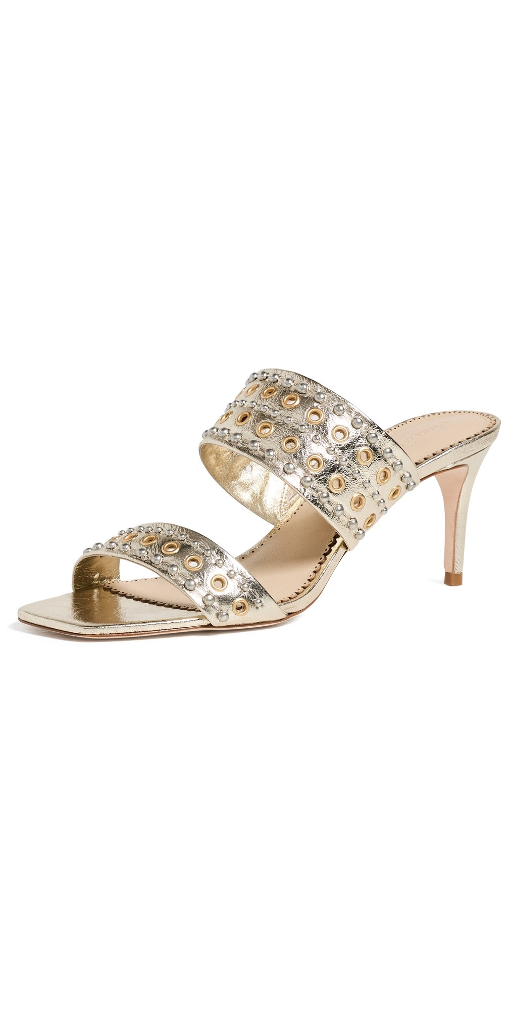 Cinq à Sept Sutton Mixed Hardware Metallic Sandals Light Gold 41 | Shopbop
