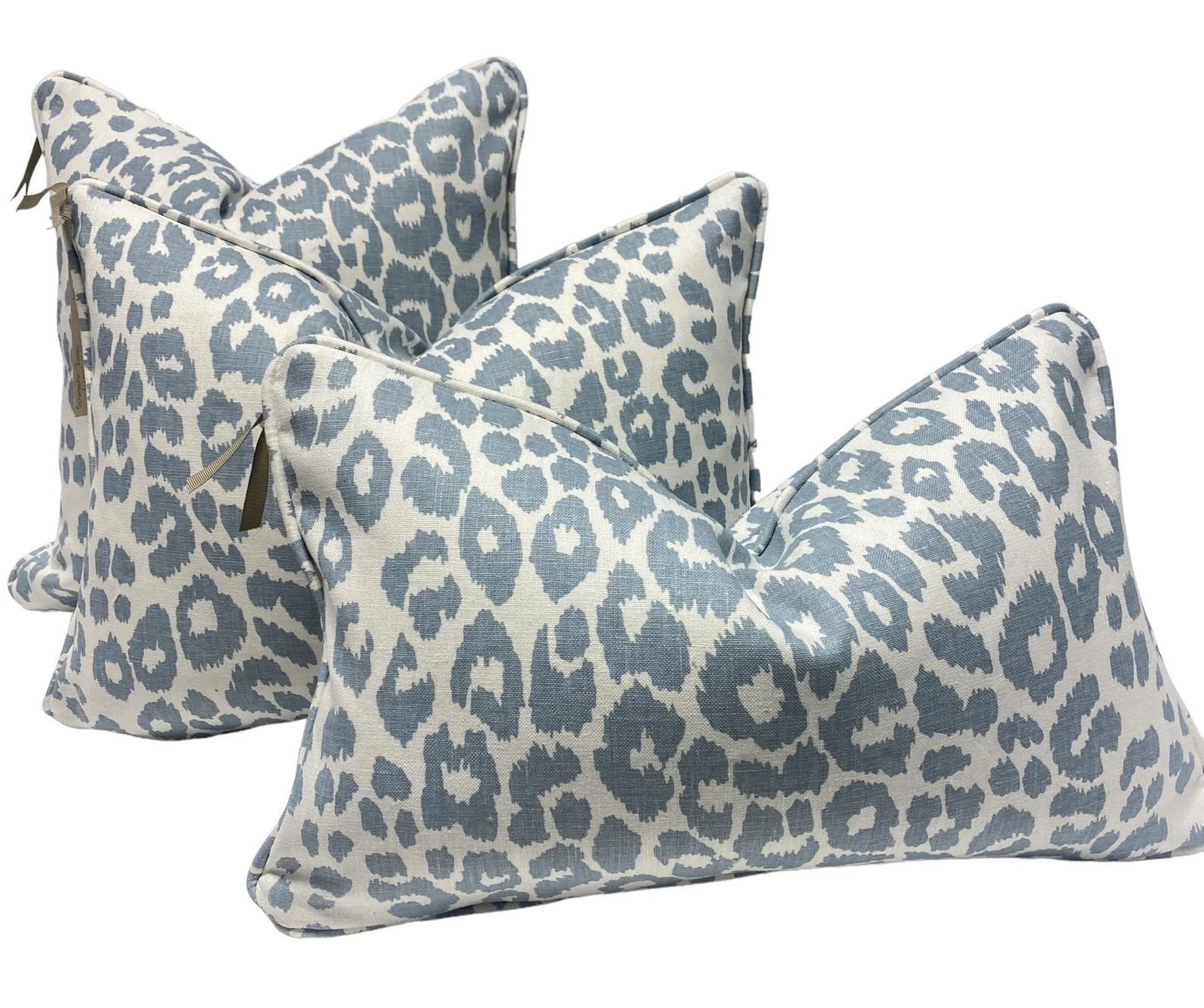 Schumacher Iconic Sky Leopard Pillow Cover - Light Blue Leopard Pillow Cover - Schumacher Pillow ... | Etsy (US)