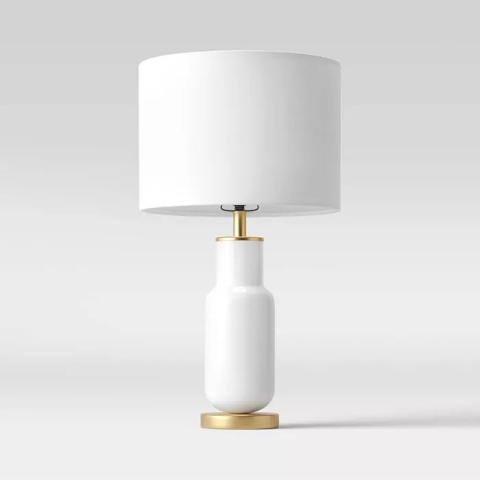 Large Assembled Tapered Glass Table Lamp (Includes LED Light Bulb) White - Project 62&#8482; | Target