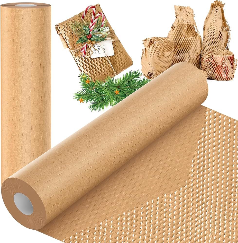 Honeycomb Packing Paper, 15"x510" Sustainable Alternative to bubble wrap for Moving/shipping/Wrap... | Amazon (US)