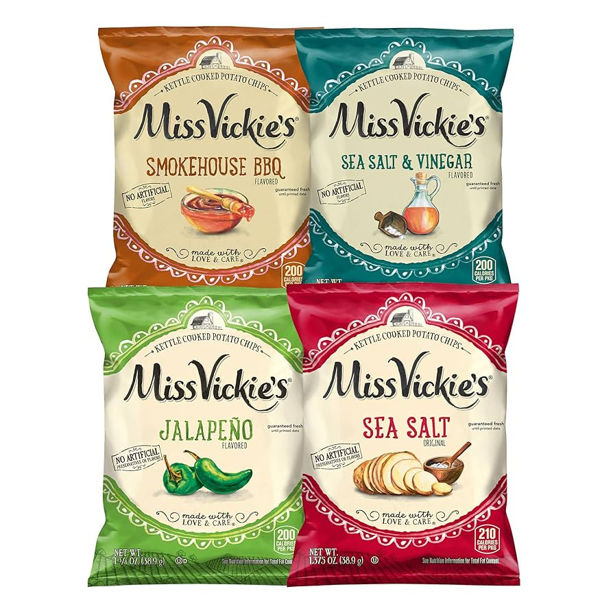 Miss Vickie's Kettle Cooked Potato Chips, Variety Pack, 1.375 Ounce (Pack of 28) | Amazon (US)