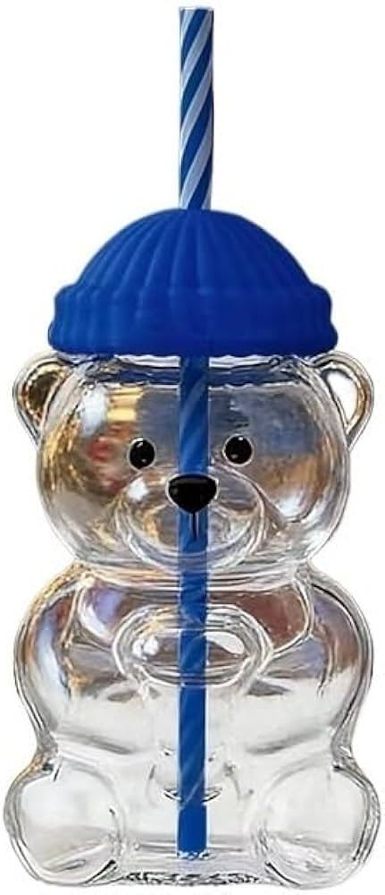 Glass Bear Mug, Bear Mug with Straw and Lid 20 oz High Borosilicate Bear Glass Smooth Edge for Co... | Amazon (US)
