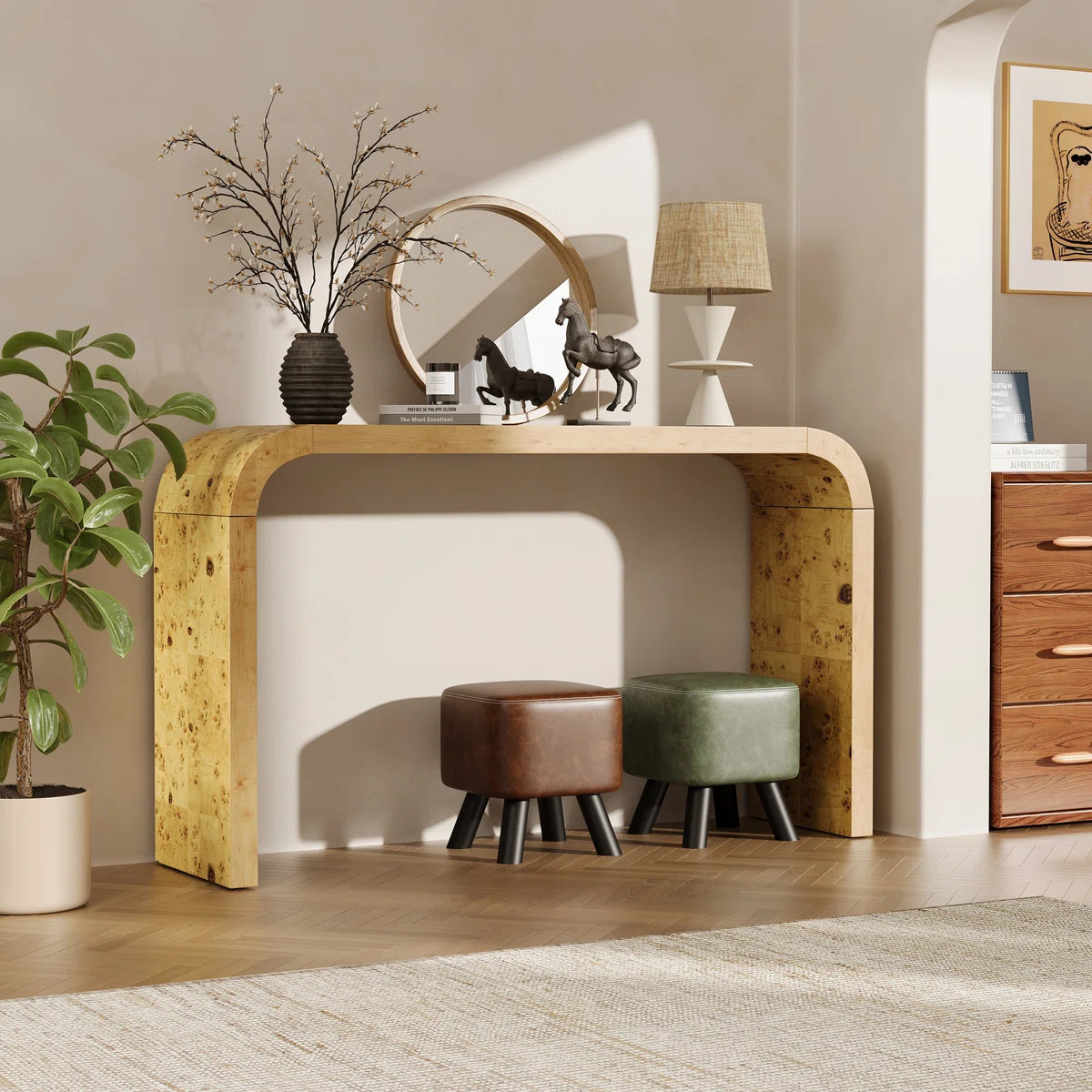 Flavil 52'' W Solid Wood Console Table with Sled Base | Wayfair North America