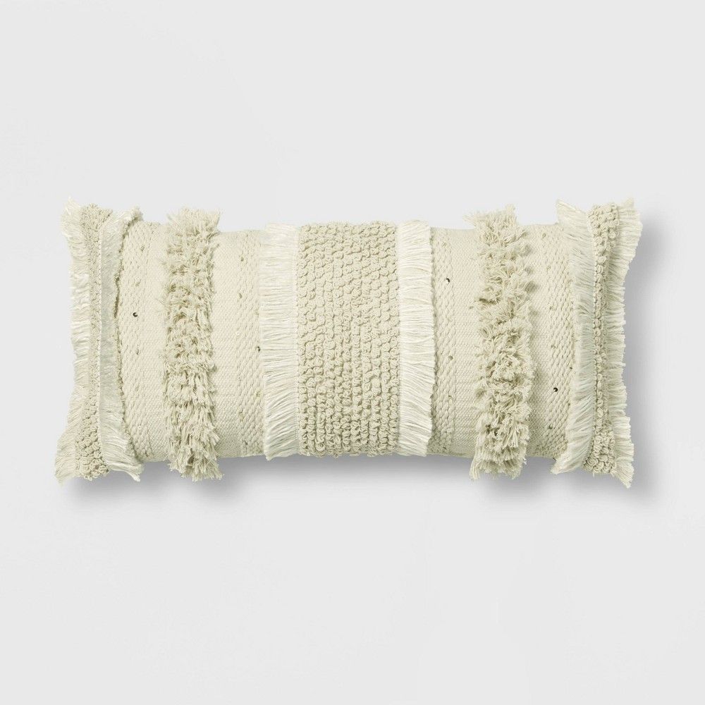 Tufted Oversize Lumbar Throw Pillow Cream - Opalhouse , White | Target