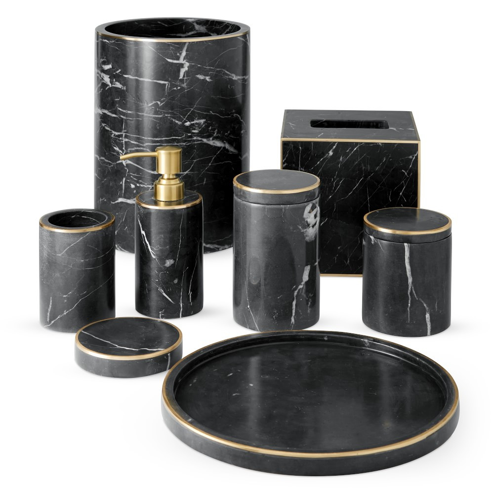 Black Marble and Brass Bath Collection | Williams-Sonoma