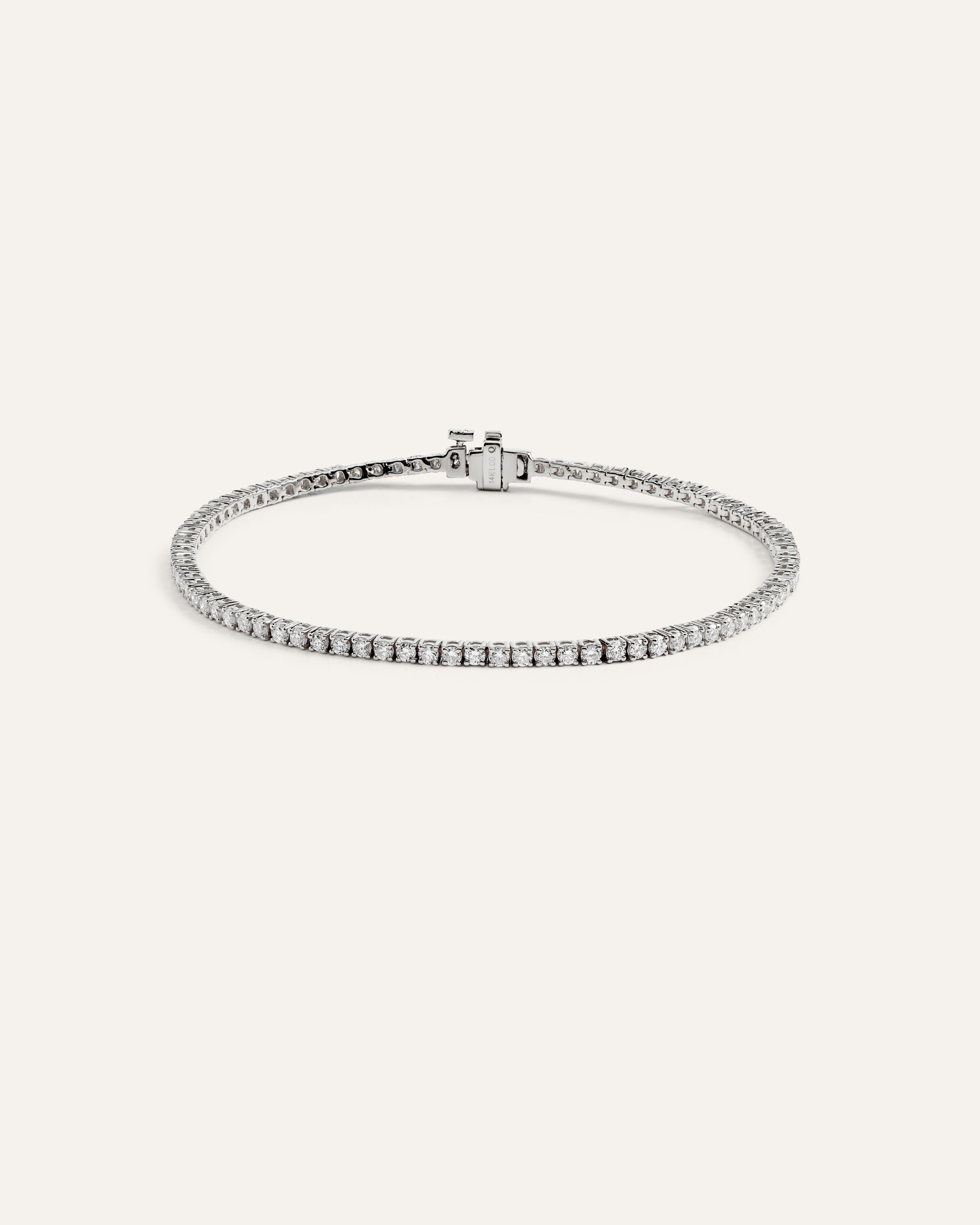 Quince | Women's 14K Gold Lab Grown Diamond Tennis Bracelet 2ctw in White Gold, Size 6.5 | Quince