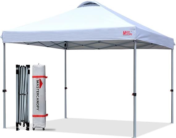 MASTERCANOPY Durable Ez Pop-up Canopy Tent with Roller Bag (10x10, White) | Amazon (US)