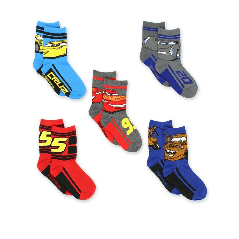 Cars, Boys Toddler Socks, 5 Pack Crew Socks (Toddler Boys) - Walmart.com | Walmart (US)