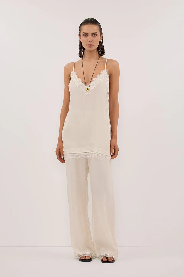 ANDREA SANDSTONE CUPRO LACE PANT | DISSH