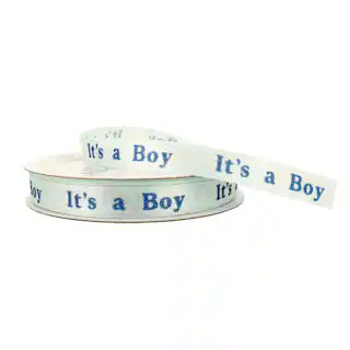 3/8" x 7yd. Satin It's a Boy Ribbon by Celebrate It® | Michaels Stores