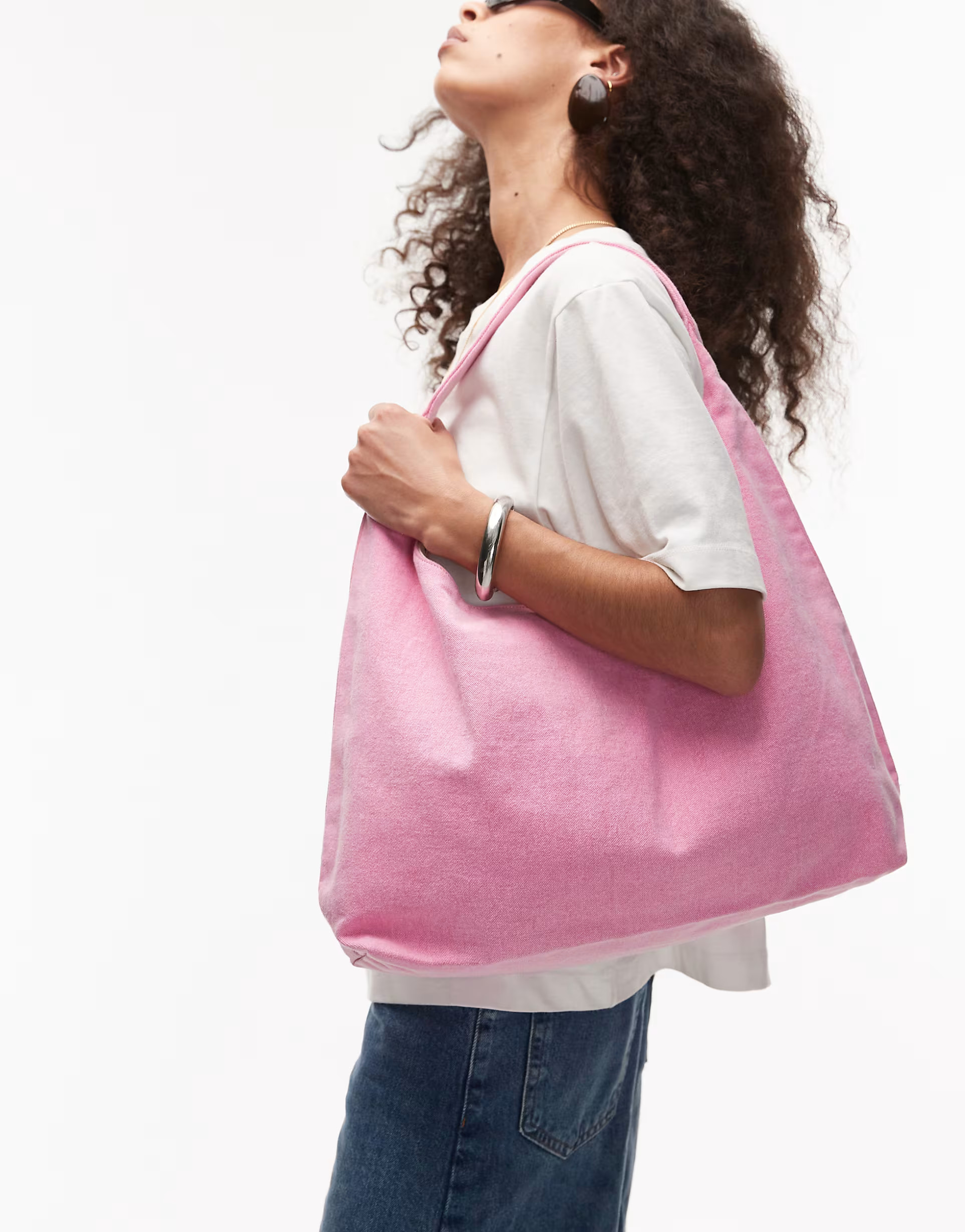 & Other Stories large washed denim tote in pink | ASOS (Global)