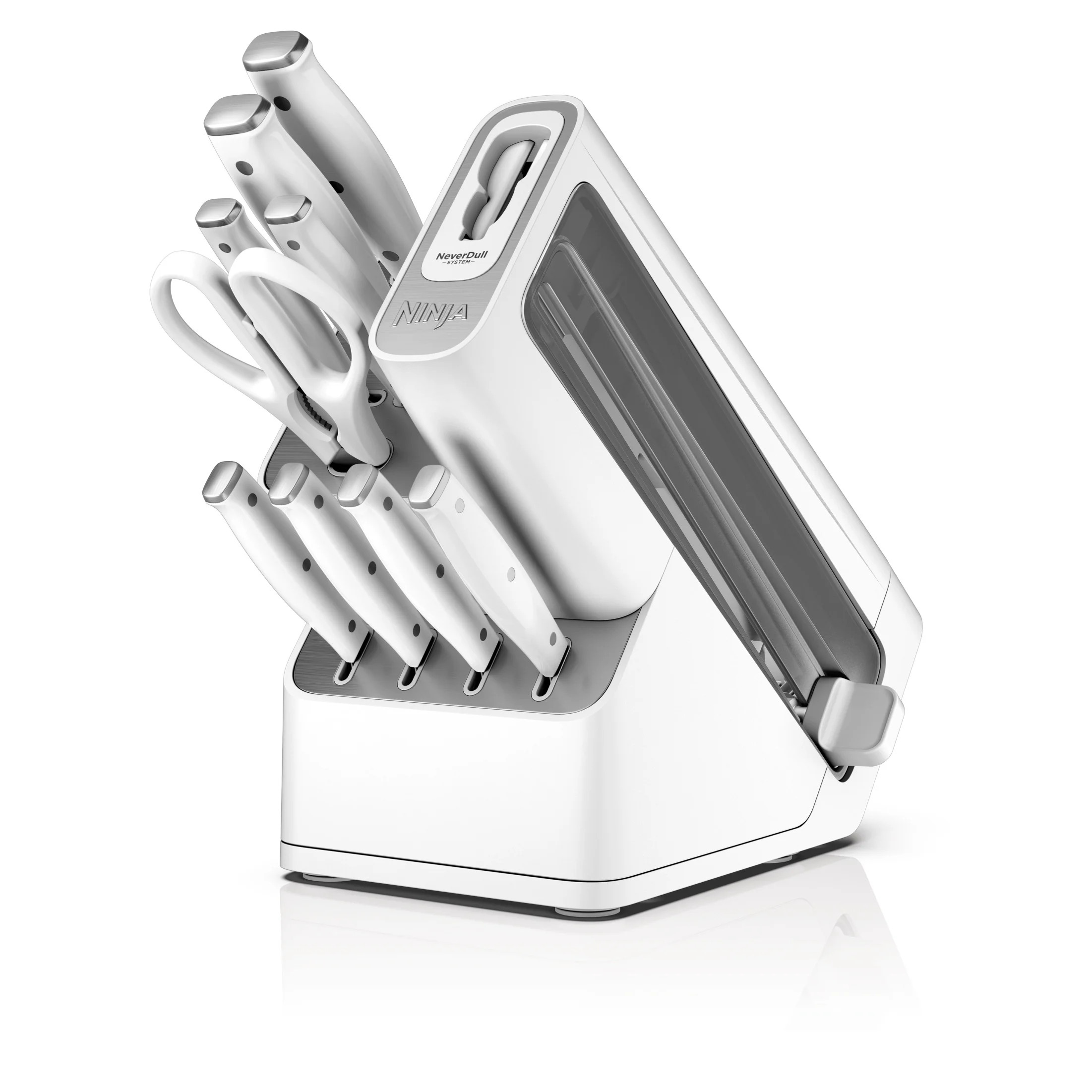 Ninja Foodi NeverDull 10-Piece Stainless Steel Essential Knife System with Sharpener, K12010WH Wh... | Walmart (US)