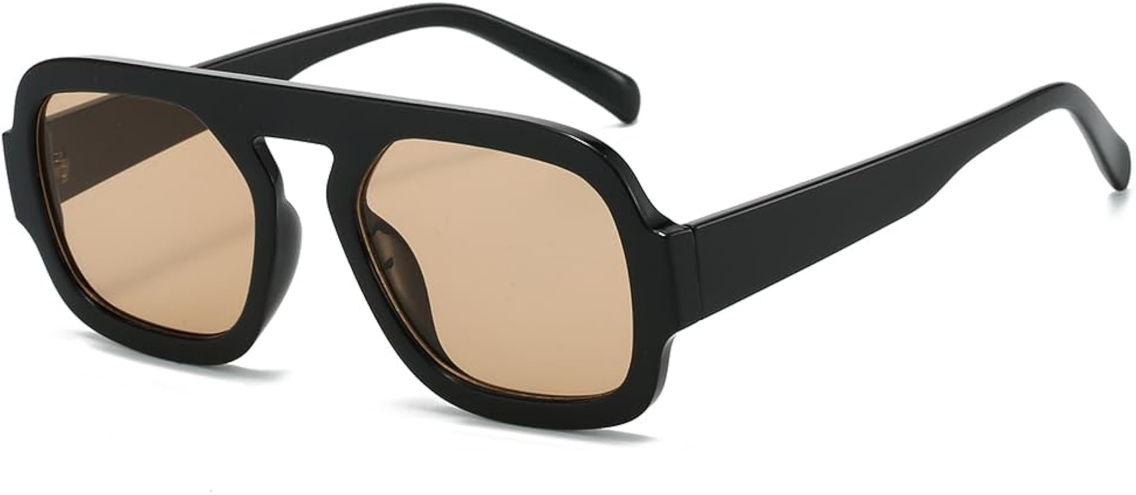 YAMEIZE Square Pilot Sunglasses for Women - Men Trendy Retro 70s Sunglasses Classical Flat Top Su... | Amazon (US)