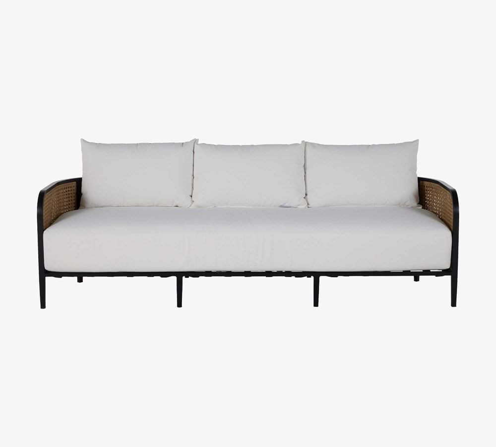 Berengar All-Weather Wicker 86" Sofa | Pottery Barn (US)