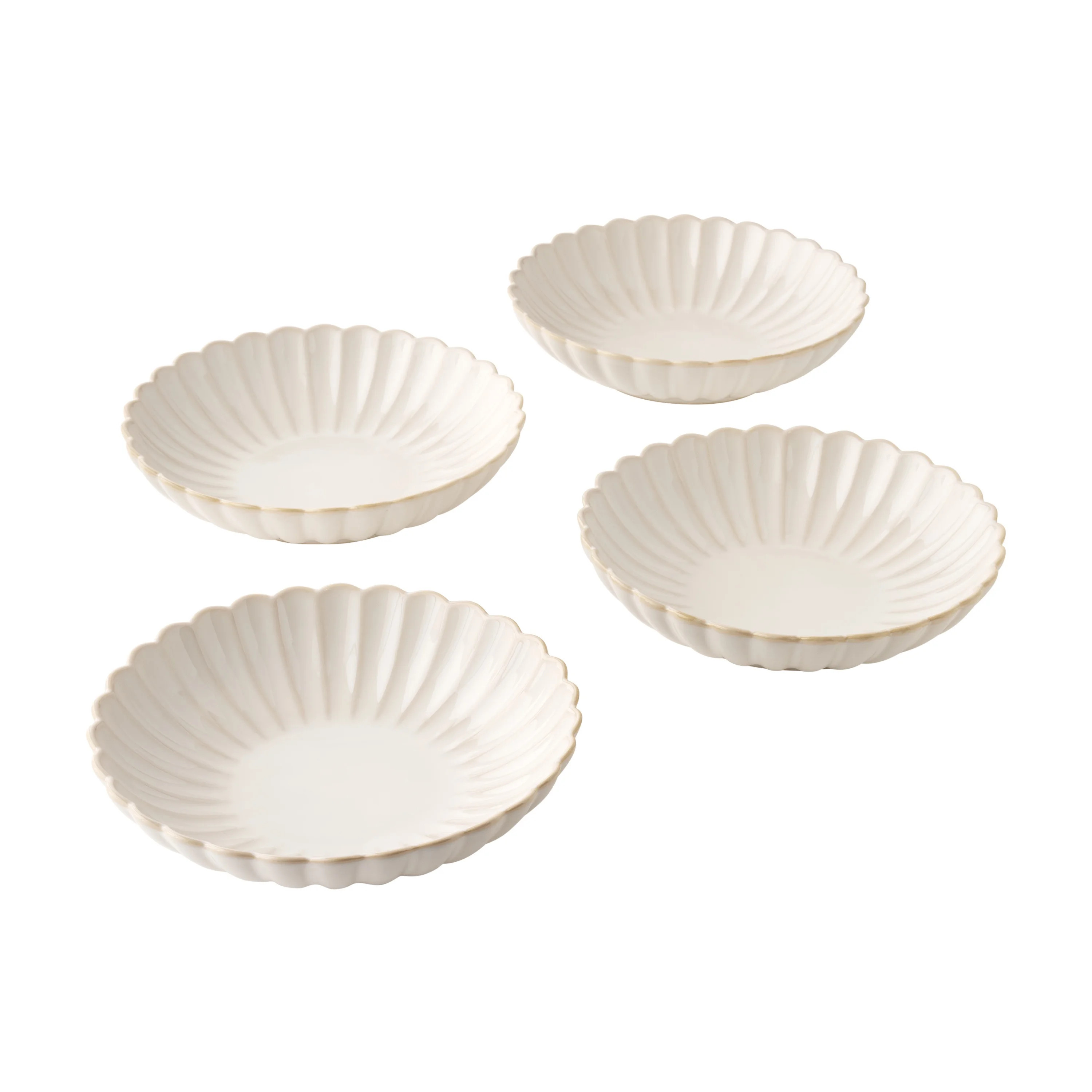 The Pioneer Woman Colette Stoneware Dinner Bowls, Cream, Set of 4 | Walmart (US)