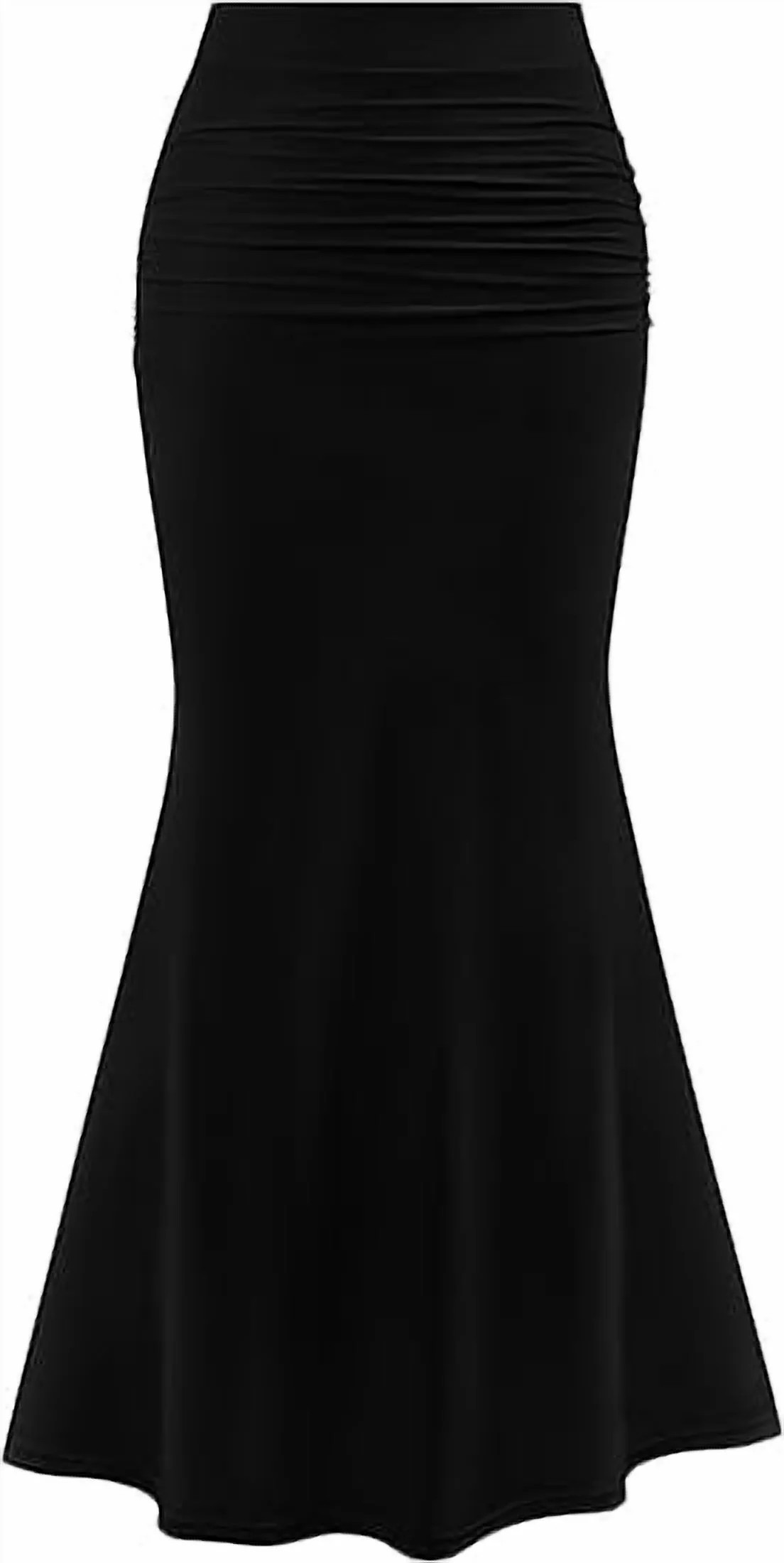 PRETTYGARDEN Women Fitted Mesh Mermaid Skirt 2025 Spring Summer Casual High Waisted Ruched Maxi L... | Walmart (US)