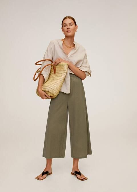 Fluid culotte trouser | MANGO (UK)