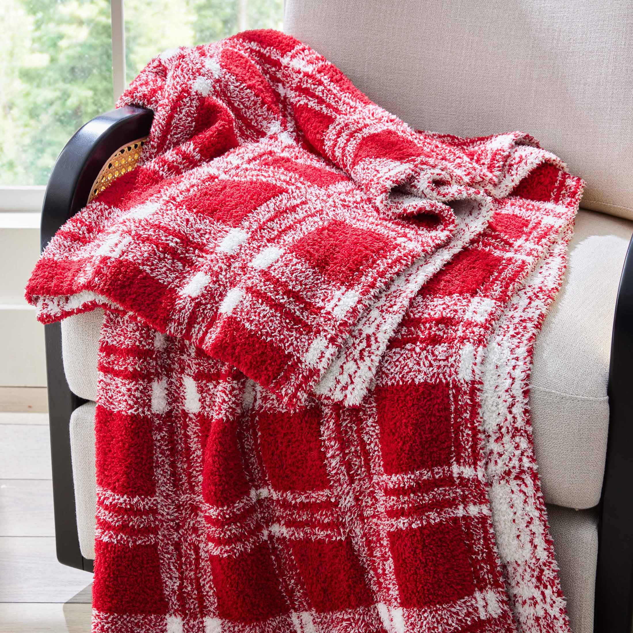 Better Homes & Gardens Red Plaid Cozy Knit 50X72' Throw | Walmart (US)