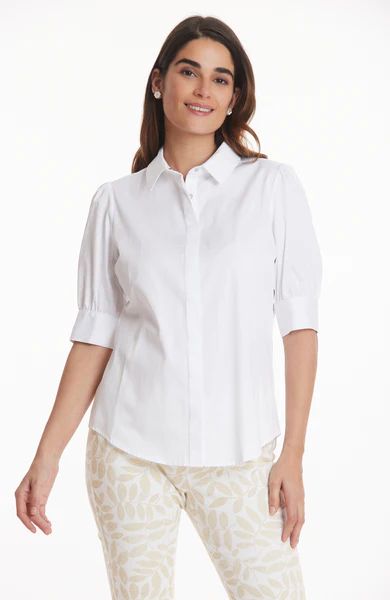 Alice Puff Sleeve Shirt - White | tyler boe