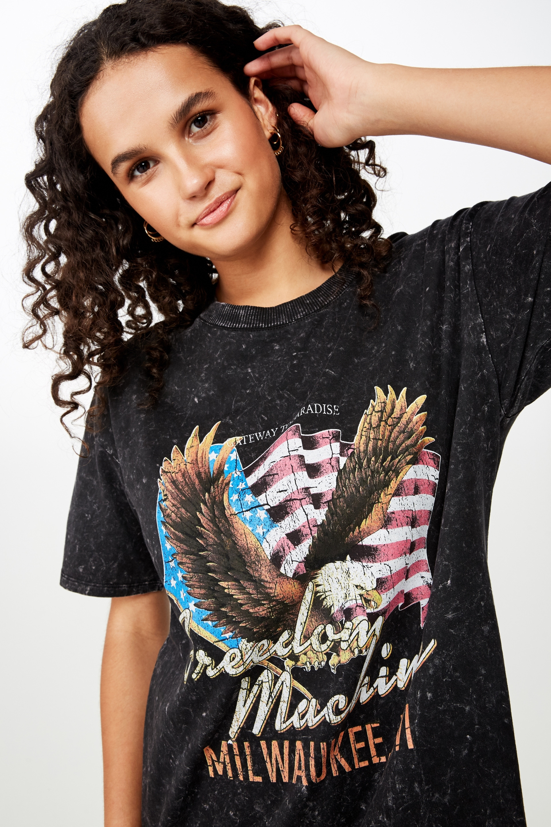 Cotton On Women - The Original Tee - Freedom machine/black | Cotton On (US)