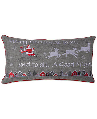 Merry Christmas To All Decorative Pillow, 13" x 25" | Macy's