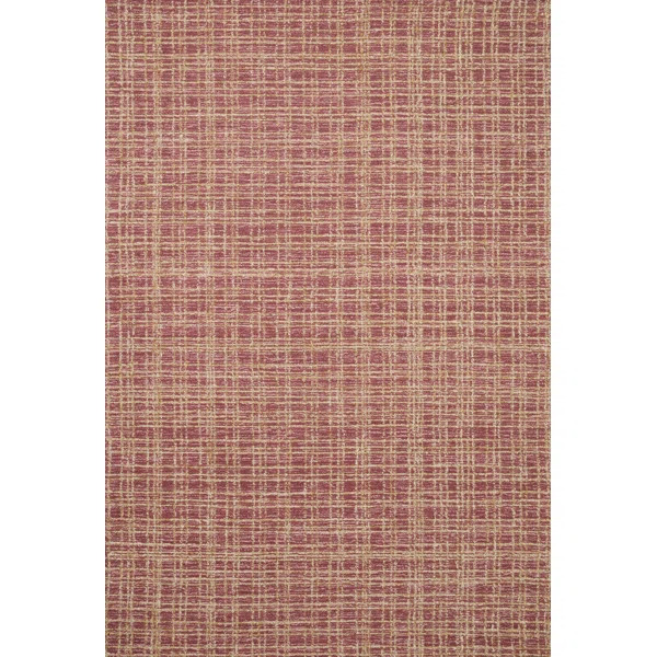 Chris Loves Julia x Loloi Polly Checkered Berry/Natural Area Rug | Wayfair North America
