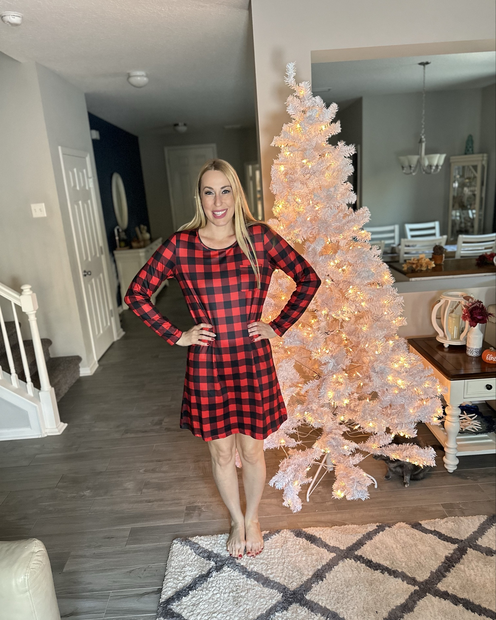 Red plaid night gown 
🎄 Christmas pajamas as a dress. I love wearing night gowns to sleep in 
🎄 stretchy, soft and fits true to size 

#LTKCyberWeek #LTKFindsUnder50 #LTKHoliday
