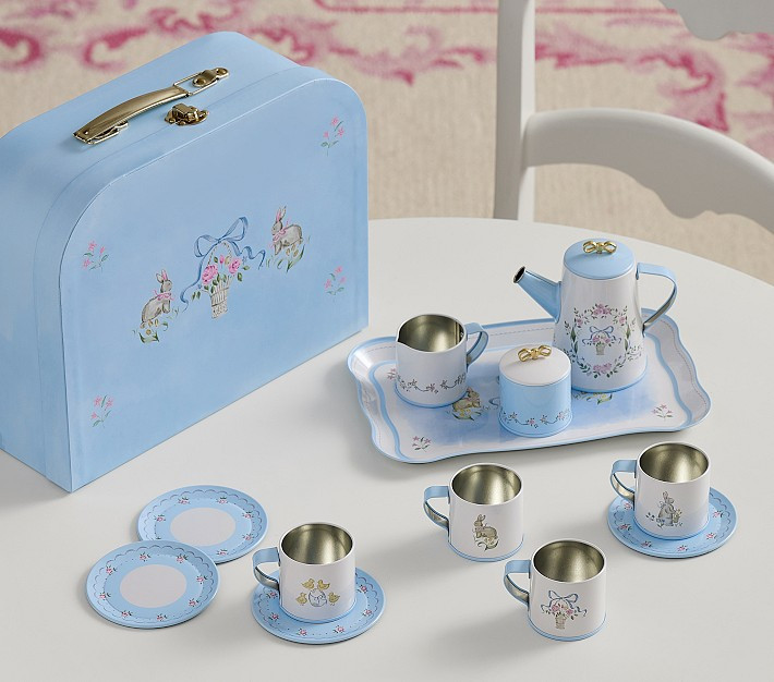 LoveShackFancy Bunny Damask Tea Set | Pottery Barn Kids
