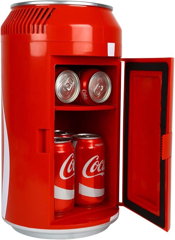 Coca-Cola Portable 8 Can Thermoelectric Mini Fridge 5.4 L/ 5.7 Quarts Capacity, 12V DC/110V AC Co... | Amazon (US)