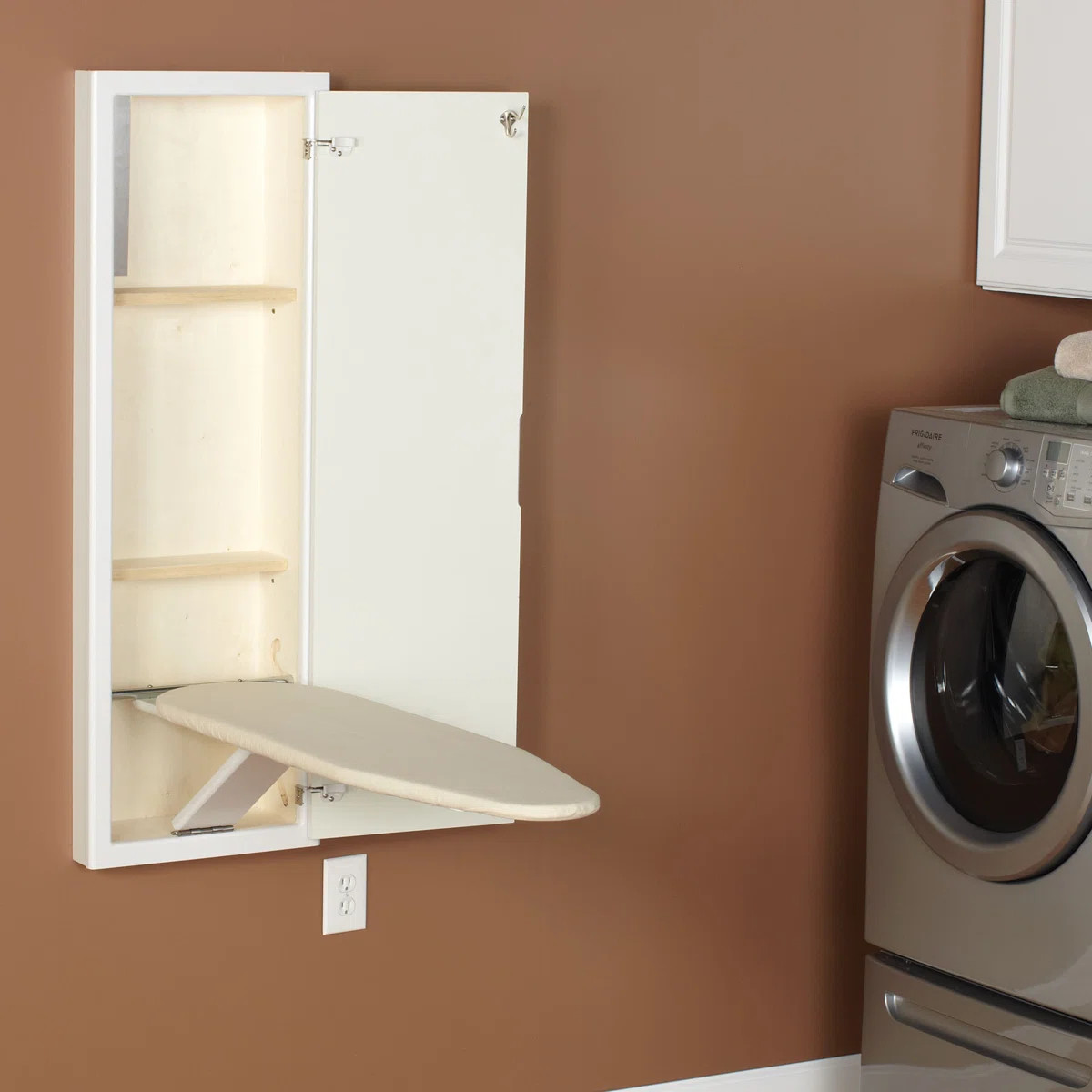 Ironing Board Cabinet, In-Wall Recessed Ironing Board Cabinet with Storage Shelves | Wayfair North America