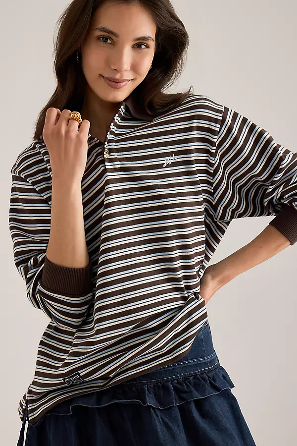 Damson Madder Remi Stripe Rugby Top | Anthropologie (UK)