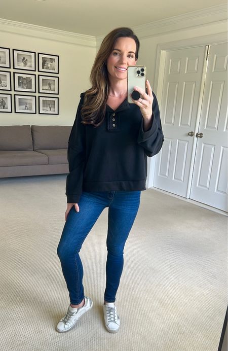 Today look of the day 
Amazon hoodie 
Skinny jeans
Golden goose sneakers Linking these and a few similar less expensive opts!

#LTKstyletip #LTKfindsunder50