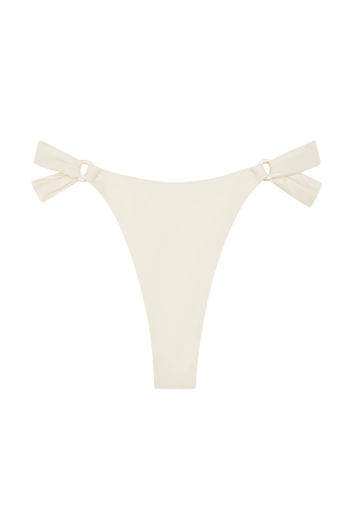 Morocco Bottom - Ivory w/ Pearl Ring | Monday Swimwear