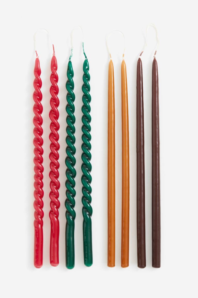 8-pack Narrow Taper Candles | H&M (US + CA)