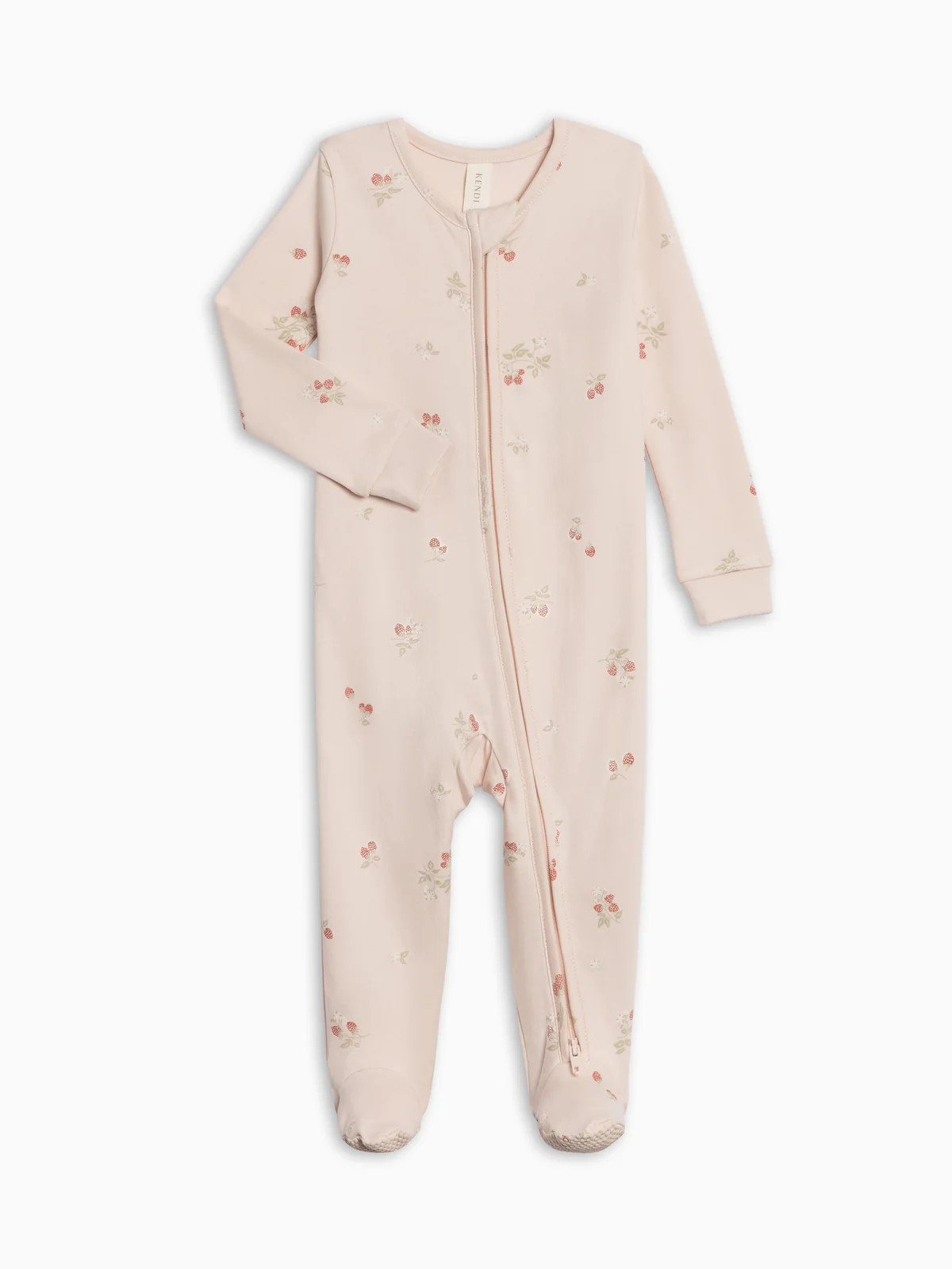 Peyton Zipper Sleeper - Raspberries / Shell + Mint | Colored Organics