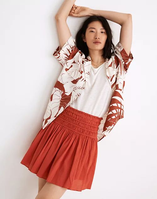 Smocked Pull-On Mini Skirt | Madewell