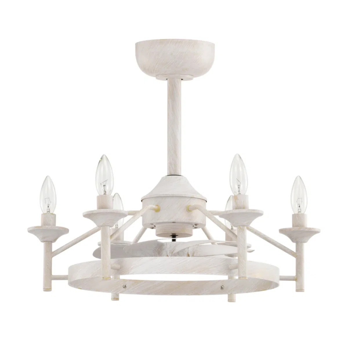 21.3 "Modern Remote Control Reversible Brass/Vintage White /Matte Black with Transparent Blades A... | Wayfair North America